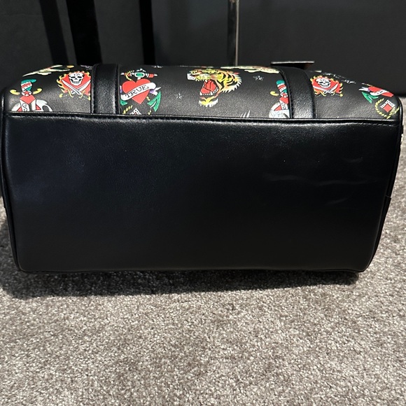 Ed Hardy Black Satchel with Colorful Tattoo Design - Picture 11 of 11